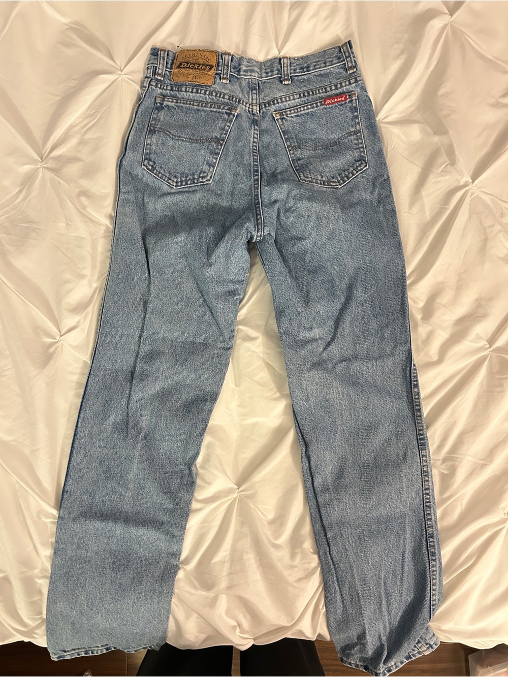 Dickies Women's Light Blue Relaxed Jeans - Classic Five-Pocket